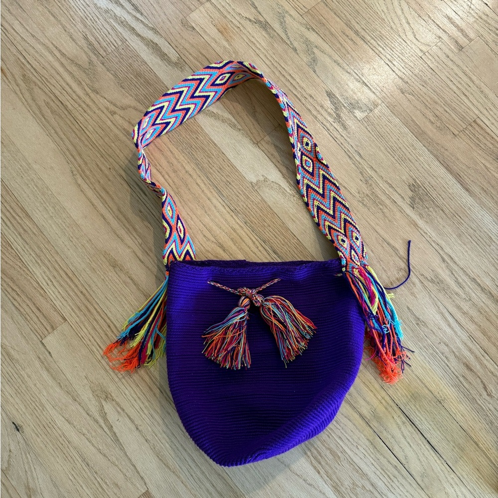 WAYUU Colombian purple ethnic Colorful Woven Shoulder Bag